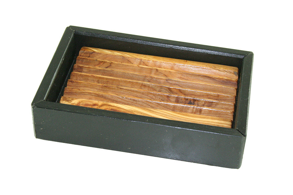 Seifenschale Olivenholz & Schiefer