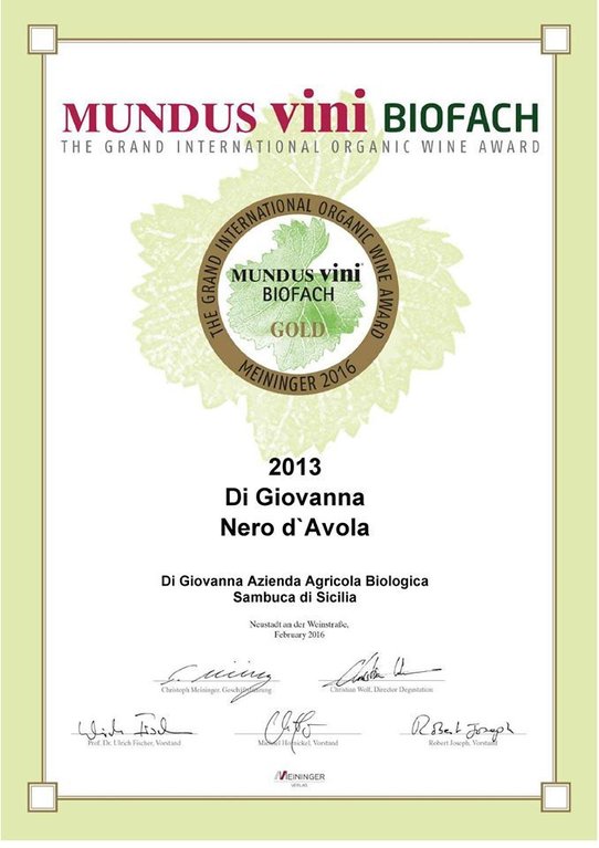 Nero d'Avola BIO IGP Di Giovanna