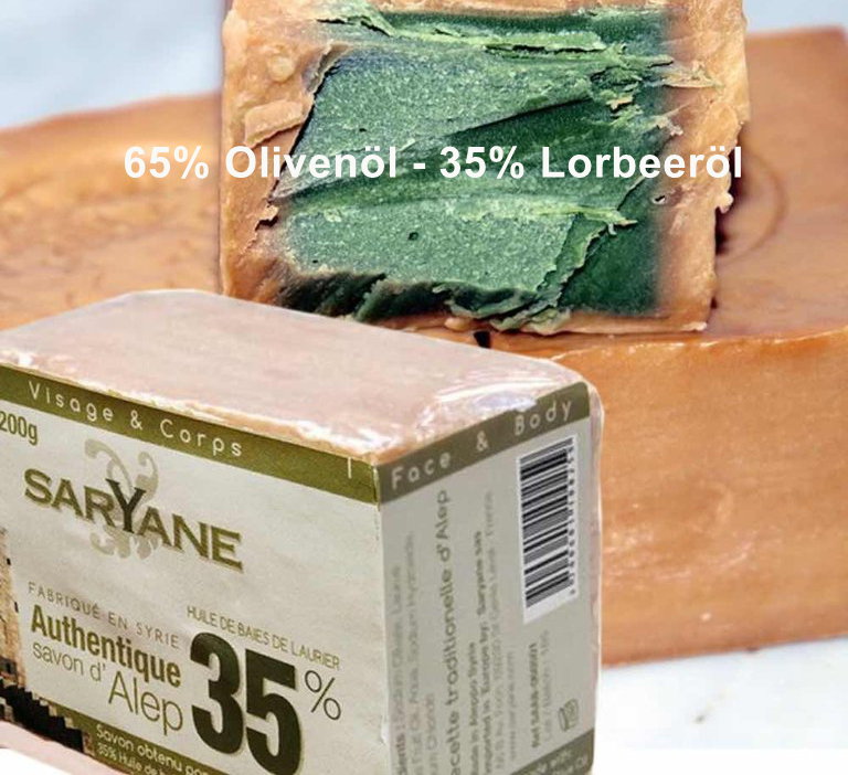 Aleppo Seife 80/20 Olivenöl-Lorbeeröl Saryane
