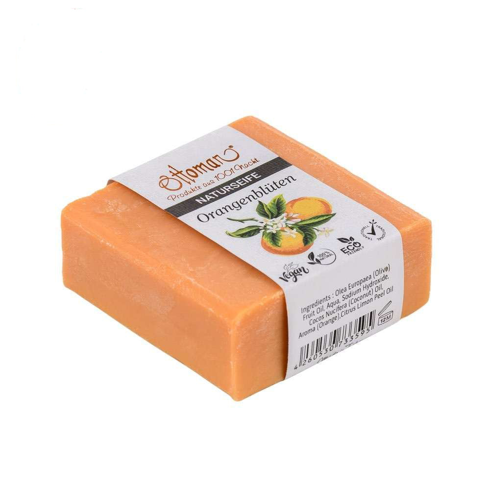 Orientalische Olivenseife Orangenblüte mit Zitrusöl 120 gr