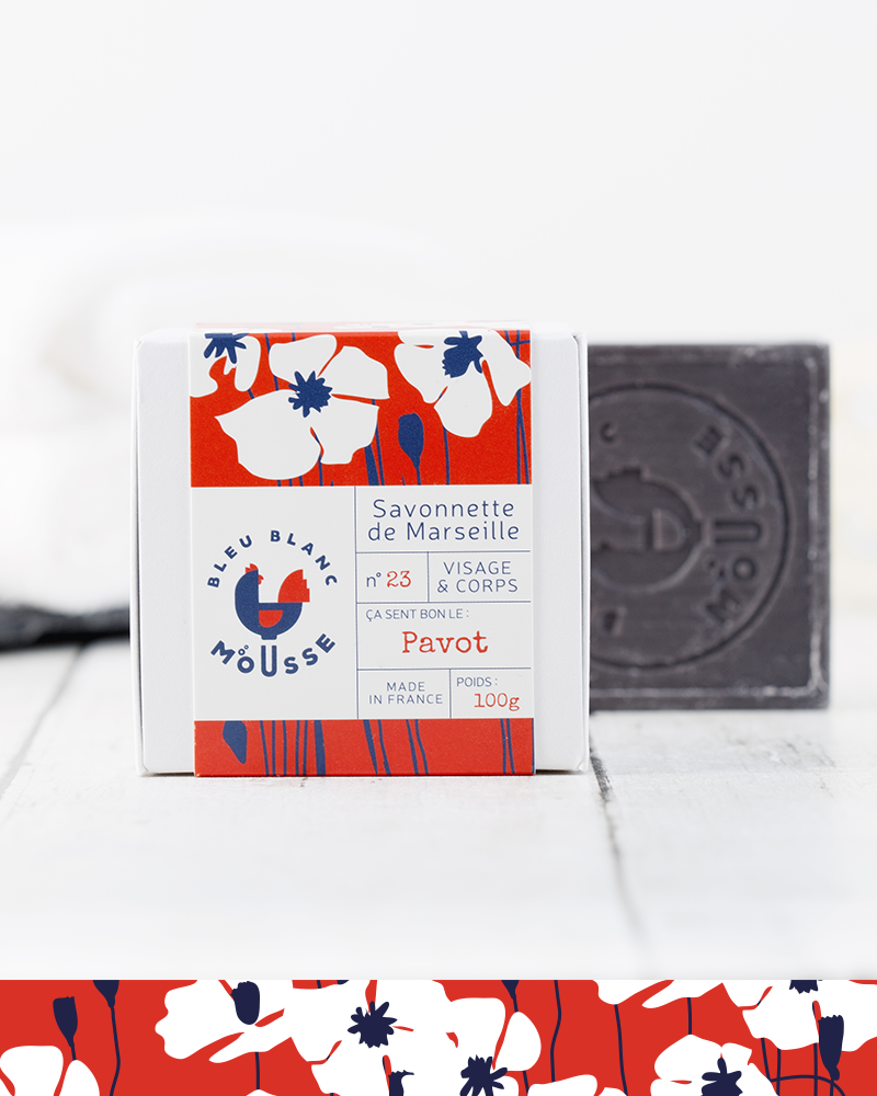 Echte Marseille Seife - Mohn 100 g