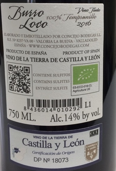 Burro Loco Bio Rotwein BIO - DOP