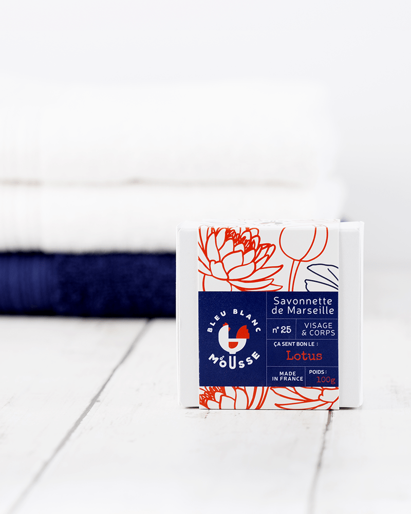 Marseiller Eselmilchschaumseife und Lotusblüte 100g