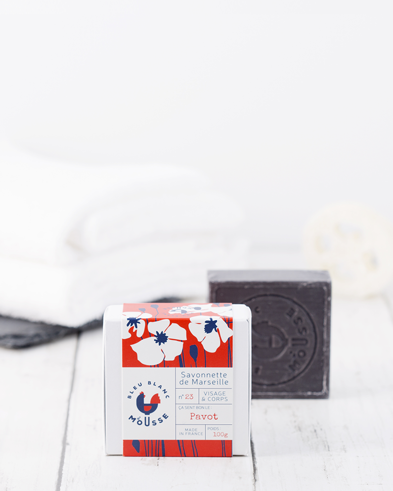 Echte Marseille Seife - Mohn 100 g