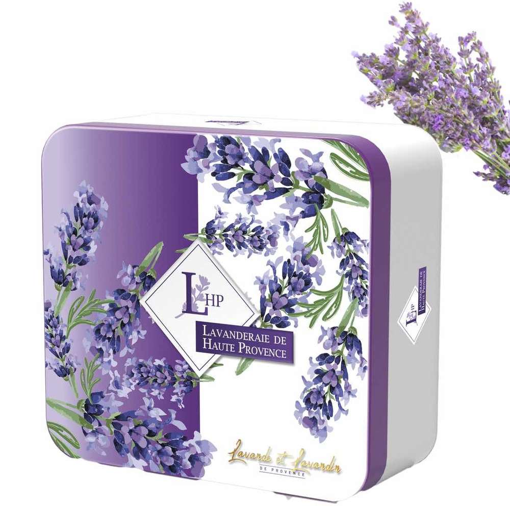 Lavendel Geschenkset Duftkissen & Seife & Dose Haute Provence