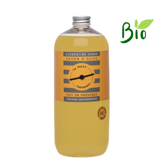 BIO-Flüssigseife Korsische Clementine 1L Nachfüllpackung