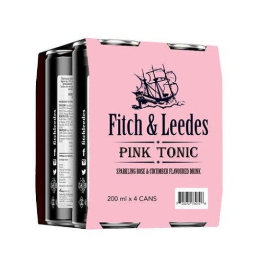 FITCH AND LEEDES PINK TONIC - 4 x 200 ml