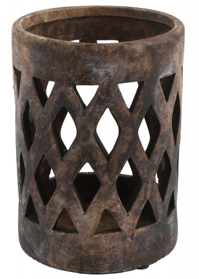 Teelichthalter Dassel 22 x 16 cm Keramik braun